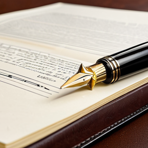 Home 9 몽블랑과 파카의 고급 필기구 비교 - Montblanc Elegance**
"A close-up shot of a Montblanc Meisterstück fountain pen resting on a leather...